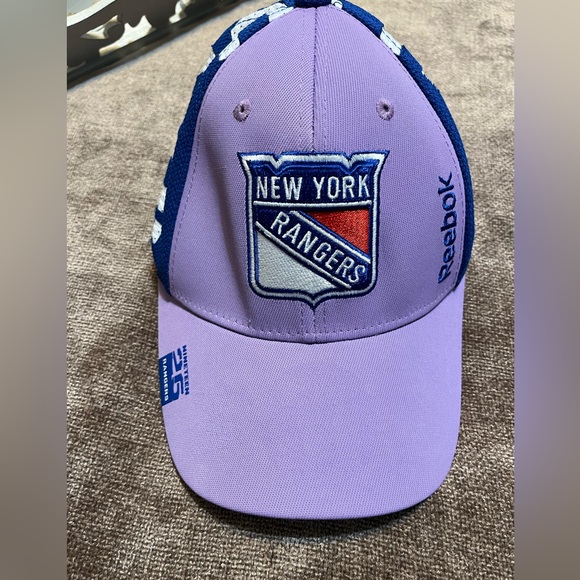 Reebok New York Rangers Hat - Limited Edition Purple & Bright Blue Cap - Picture 2 of 8